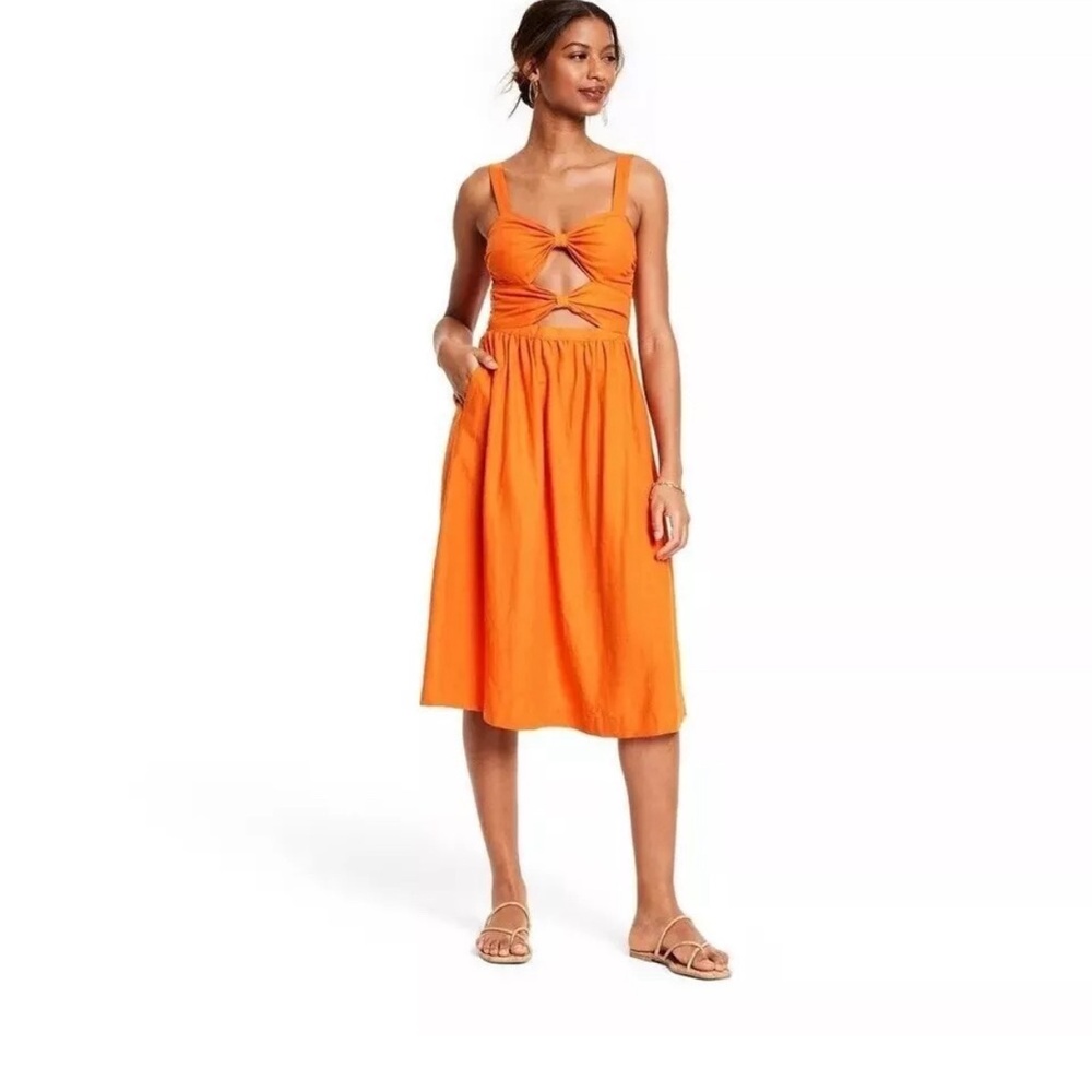 Fe Noel X Target orange cut out dress. XL